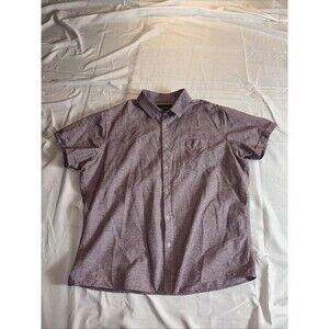 Marc Anthony Luxury Red Patterned Slim Fit Shirt Men’s XL Button Up Short SL